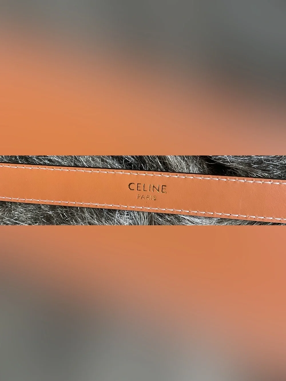 Celine Triomphe Skinny Belt in Natural Calfskin – Tan